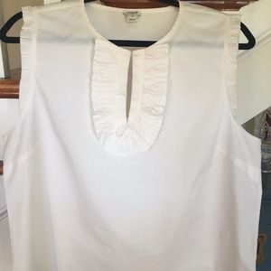 Ivory Cotton Blouse with pleated touches